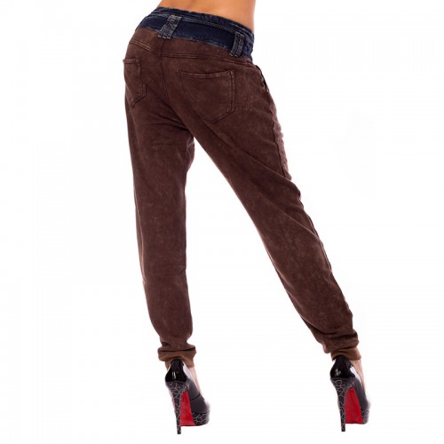 Dámská móda a doplňky - Dámské harémové kalhoty s jeans pasem