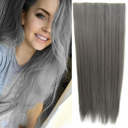 Prodlužování vlasů a účesy - Clip in vlasy - 60 cm dlouhý pás vlasů - odstín Dim Grey