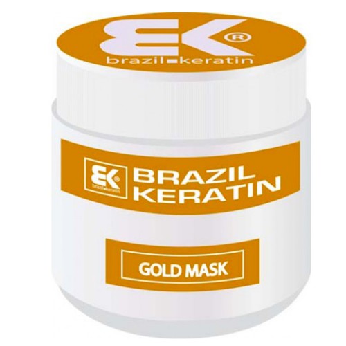 Kosmetika a zdraví - Brazil Keratin Gold keratinová regenerační maska pro poškozené vlasy 500 ml