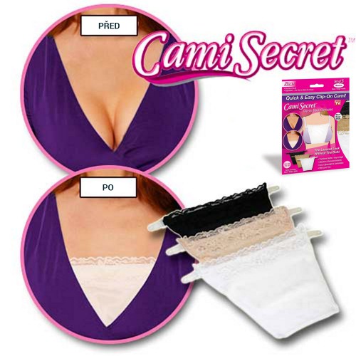 Dámská móda a doplňky - Vsadky do výstřihu Cami Secret - sada 3 ks