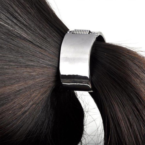 Prodlužování vlasů a účesy - Spona pro tvorbu copu kovový obojek - samozavírací
