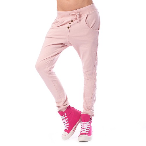 Dámská móda a doplňky - Dámské harémové kalhoty - světle růžové