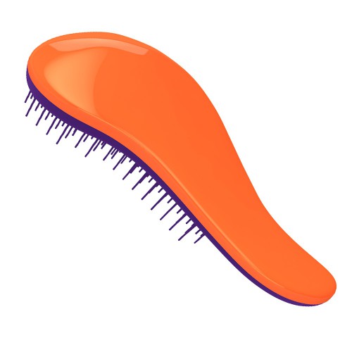 Prodlužování vlasů a účesy - Rozčesávací kartáč Dtangler Colored - Orange - Purple