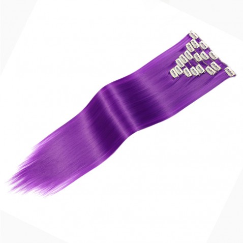 Clip in sada EXCLUSIVE - 63 cm - odstín Purple