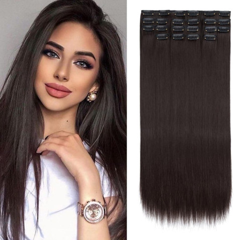 Clip in sada DE-LUXE, 57 cm - odstín 4