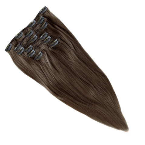 Clip In vlasy Premium 40 cm / 100 g - přírodní světle hnědá