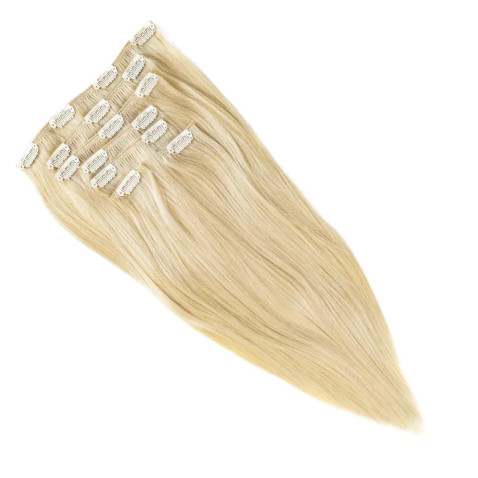 Clip In vlasy Premium 60 cm / 100 g - ledová blond