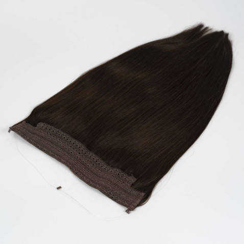 Flip in vlasy Premium 50 cm/ 90g - hnědá