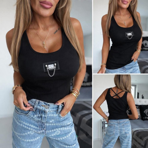 Tílko vzadu křížené Fornia  - černé