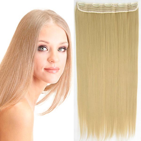 Clip in vlasy - 60 cm dlouhý pás vlasů - odstín 22