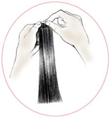 Clip in pás vlasů - clip in vlasy ve formě sady
